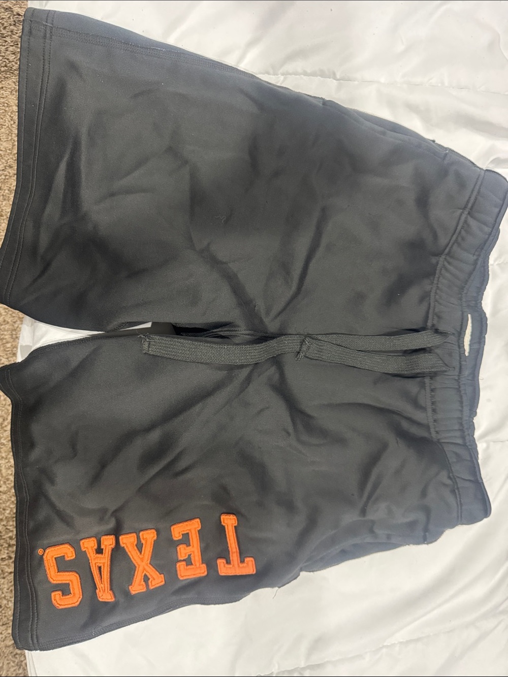 Black Athletic Men’s Shorts with Orange TEXAS Lettering
